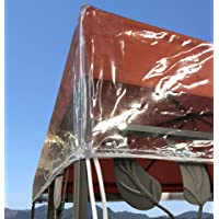 QUICK STAR Gazebo Cubierta Protectora Pavillon 3 x 3 m Impermeable Transparente Protección contra la Intemperie